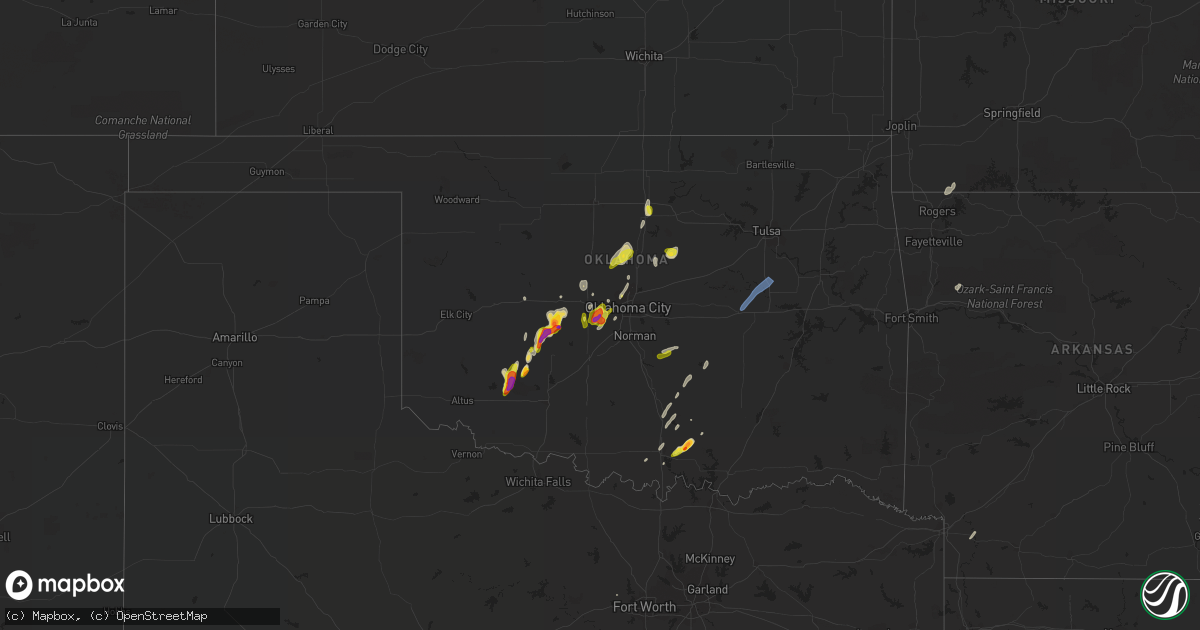 Hail map on March 17, 2022
