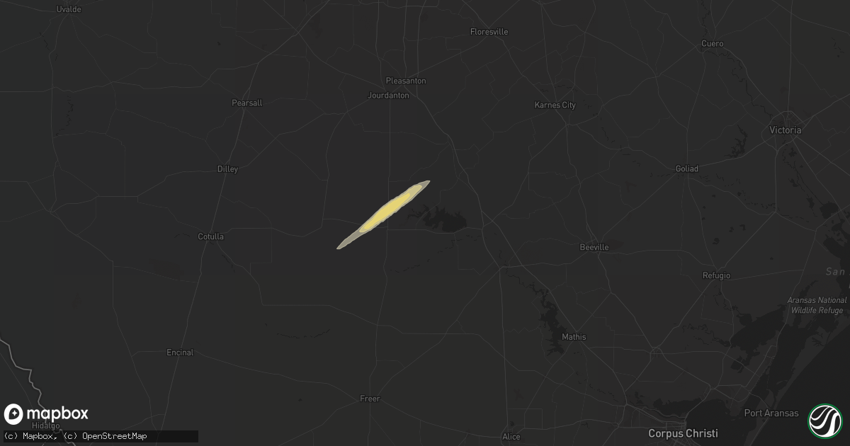 Hail map in Calliham, TX on March 17, 2024