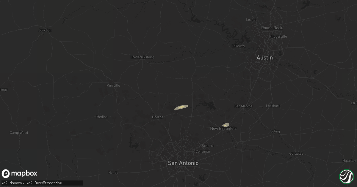 Hail map in Kendalia, TX on March 17, 2024