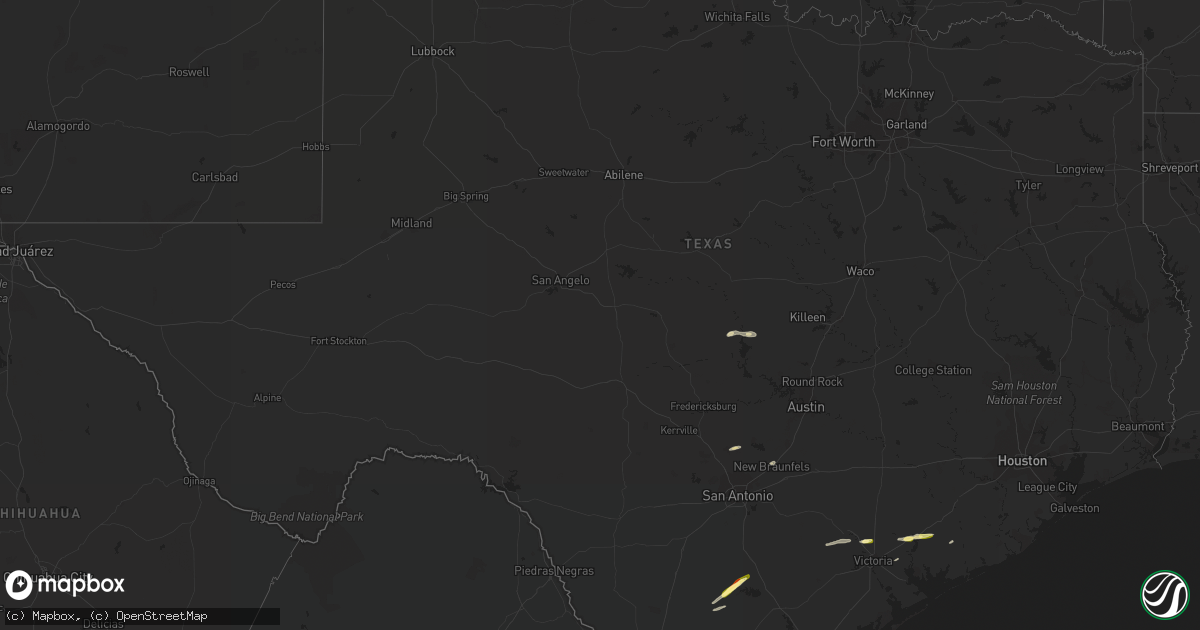 Hail map in Texas on March 17, 2024