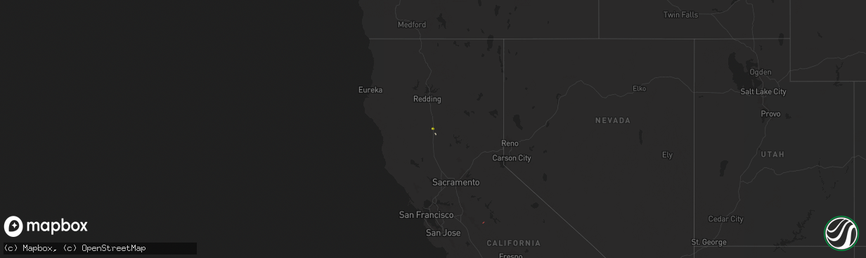 Hail map on March 17, 2025