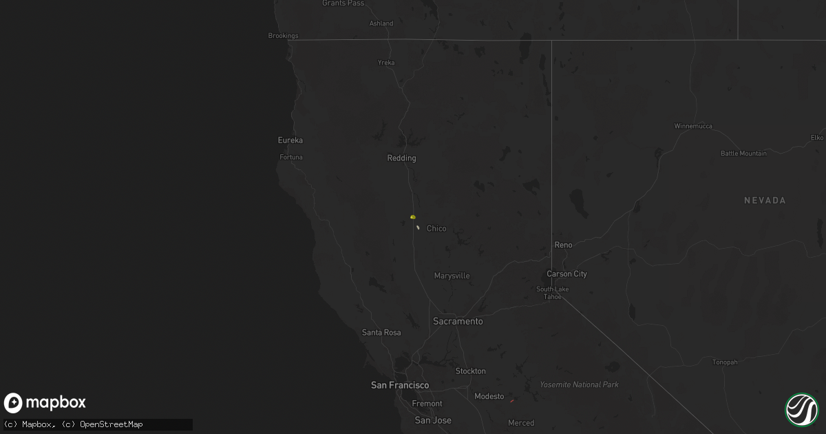 Hail map on March 17, 2025