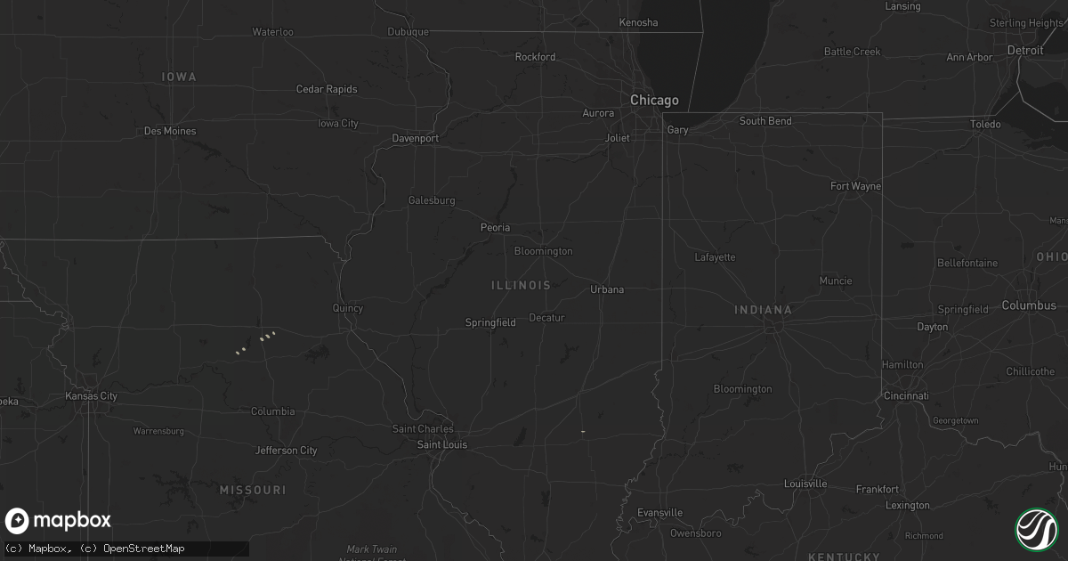 Hail map in Illinois on March 18, 2011
