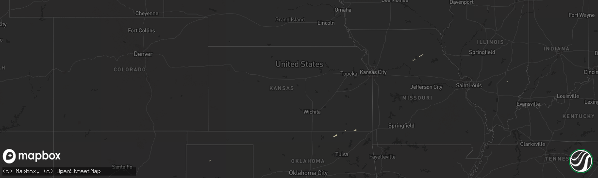 Hail map in Kansas on March 18, 2011