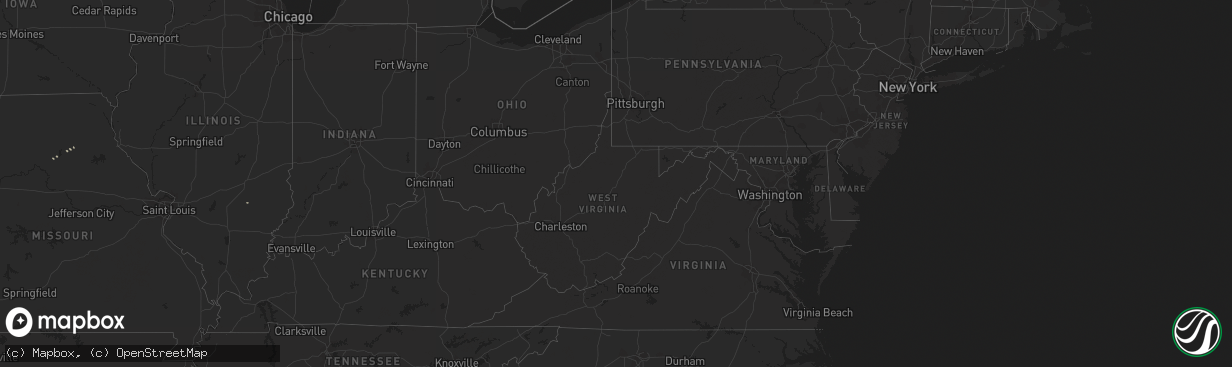 Hail map in West Virginia on March 18, 2011
