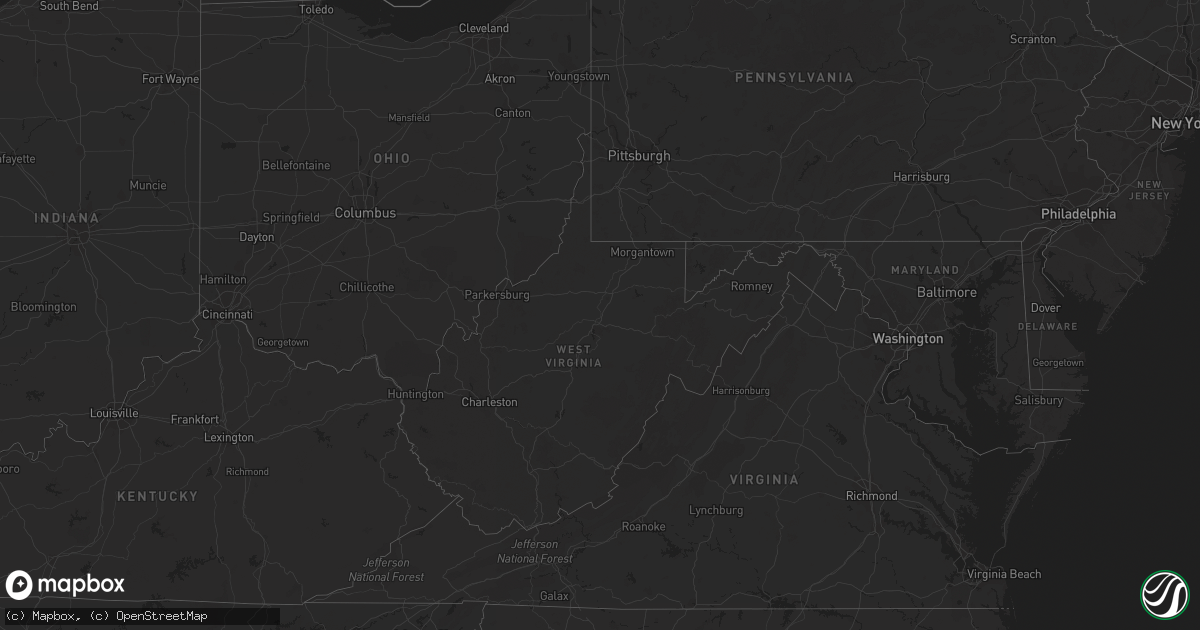 Hail map in West Virginia on March 18, 2011