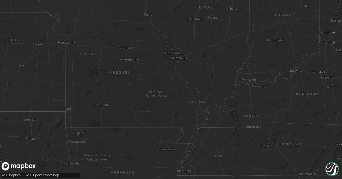 Hail map on March 18, 2012
