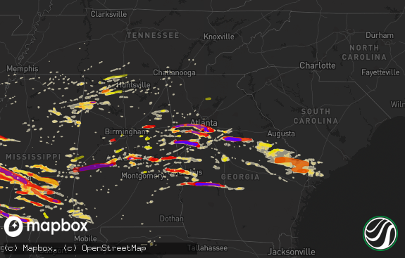 Hail map preview on 03-18-2013