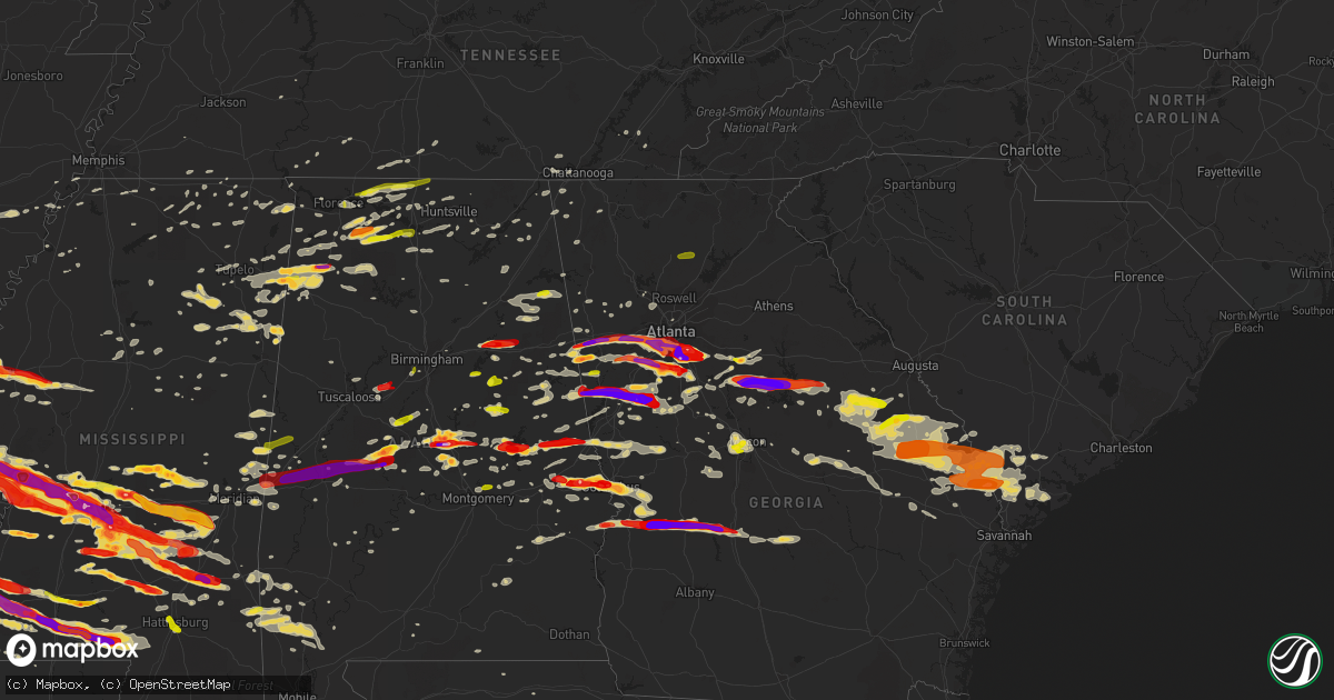 Hail map on March 18, 2013