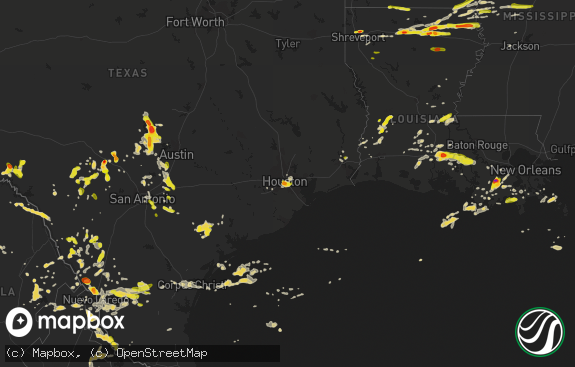 Hail map preview on 03-18-2016