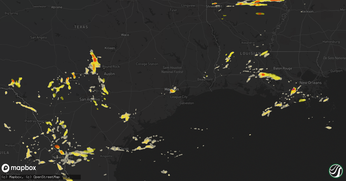 Hail map on March 18, 2016