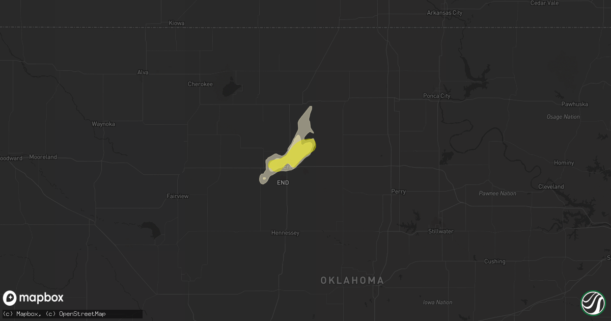 Hail map in Enid, OK on March 18, 2018