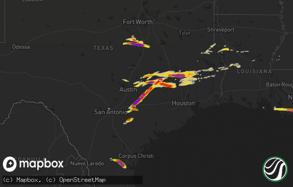 Hail map preview on 03-18-2018