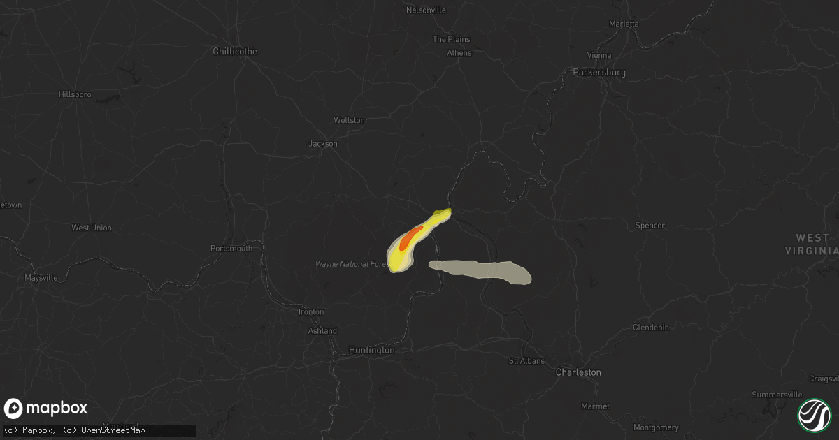 Hail map in Gallipolis, OH on March 18, 2021