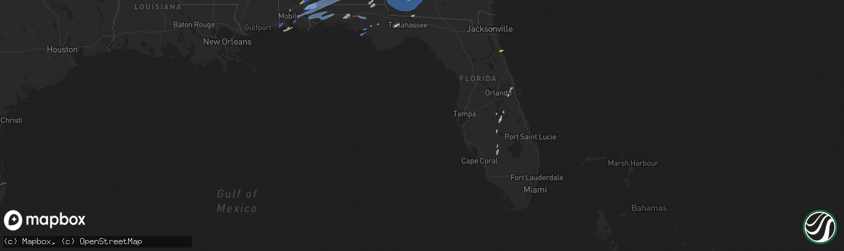 Hail map in Florida on March 18, 2022