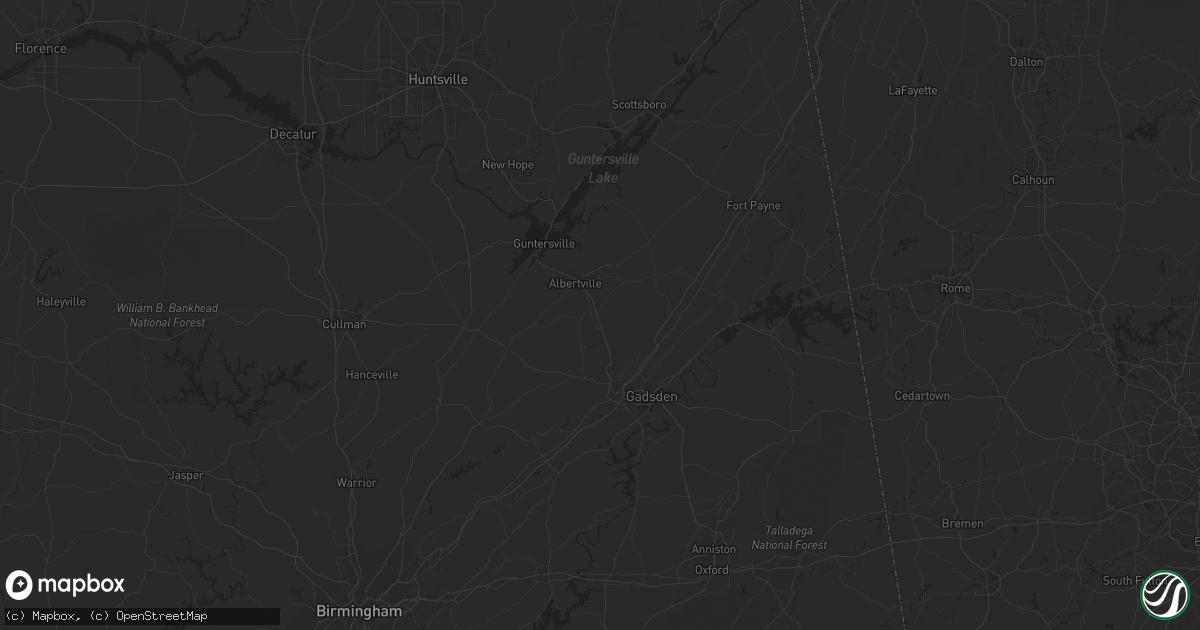 Hail map in Panama City, FL on March 18, 2022