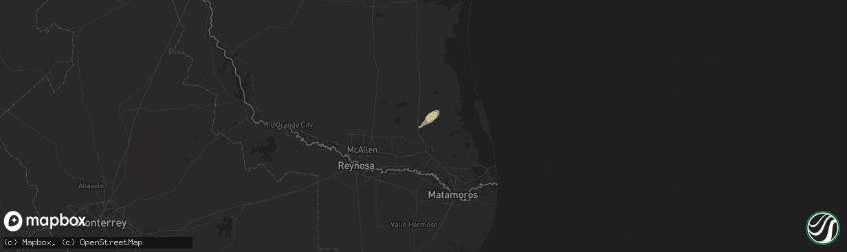 Hail map in Lyford, TX on March 18, 2024