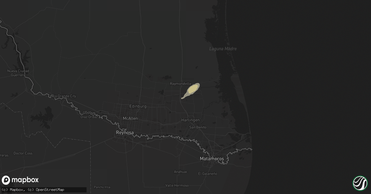 Hail map in Lyford, TX on March 18, 2024