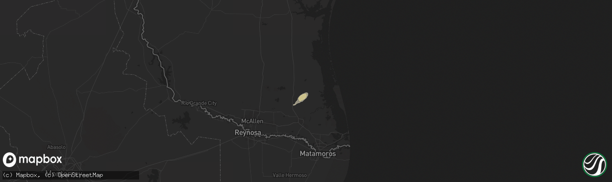 Hail map in San Perlita, TX on March 18, 2024