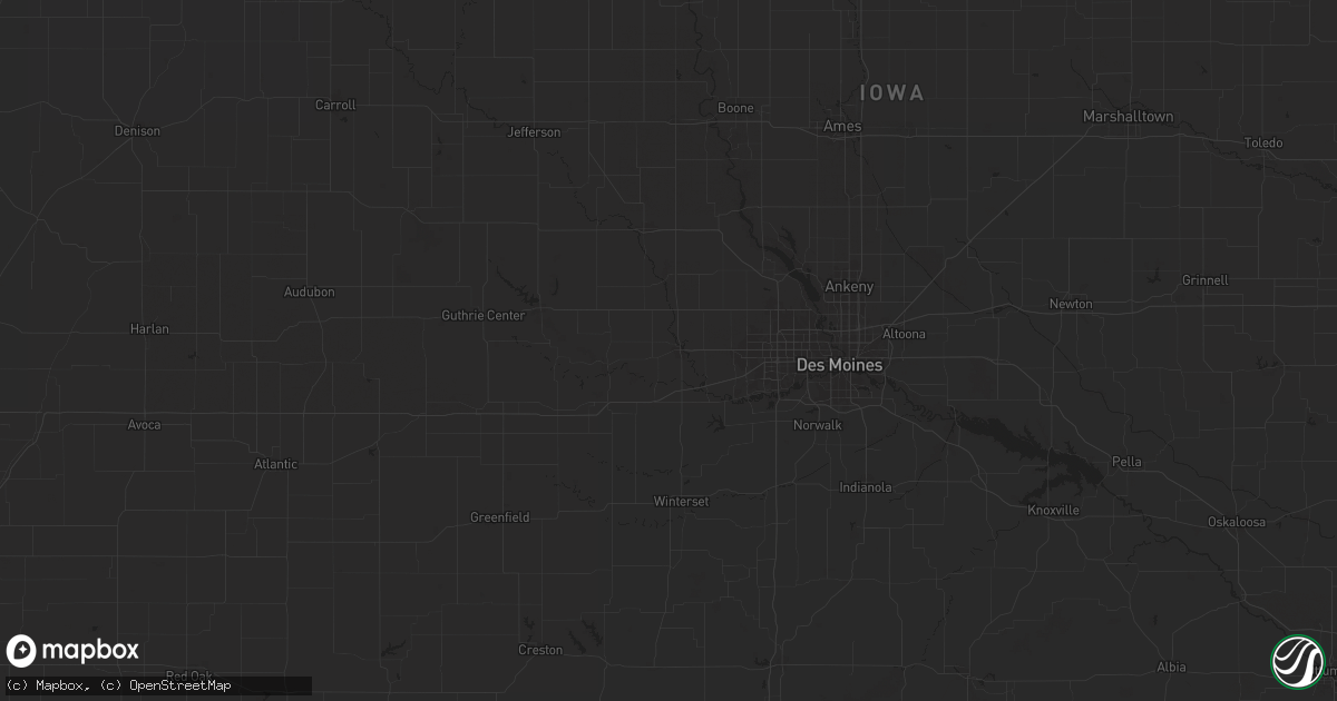 Hail map in Adel, IA on March 18, 2025