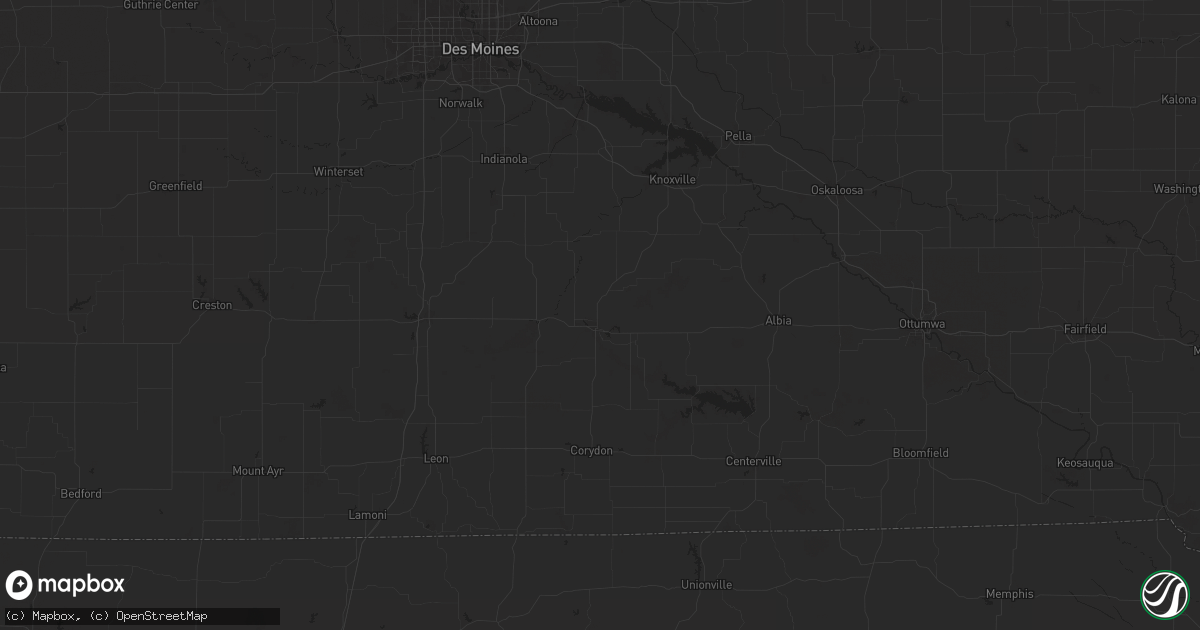 Hail map in Chariton, IA on March 18, 2025