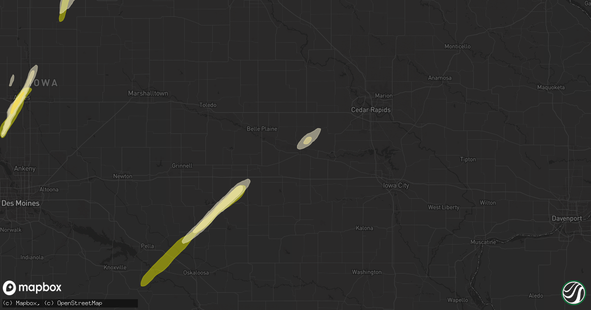 Hail map in Marengo, IA on March 18, 2025