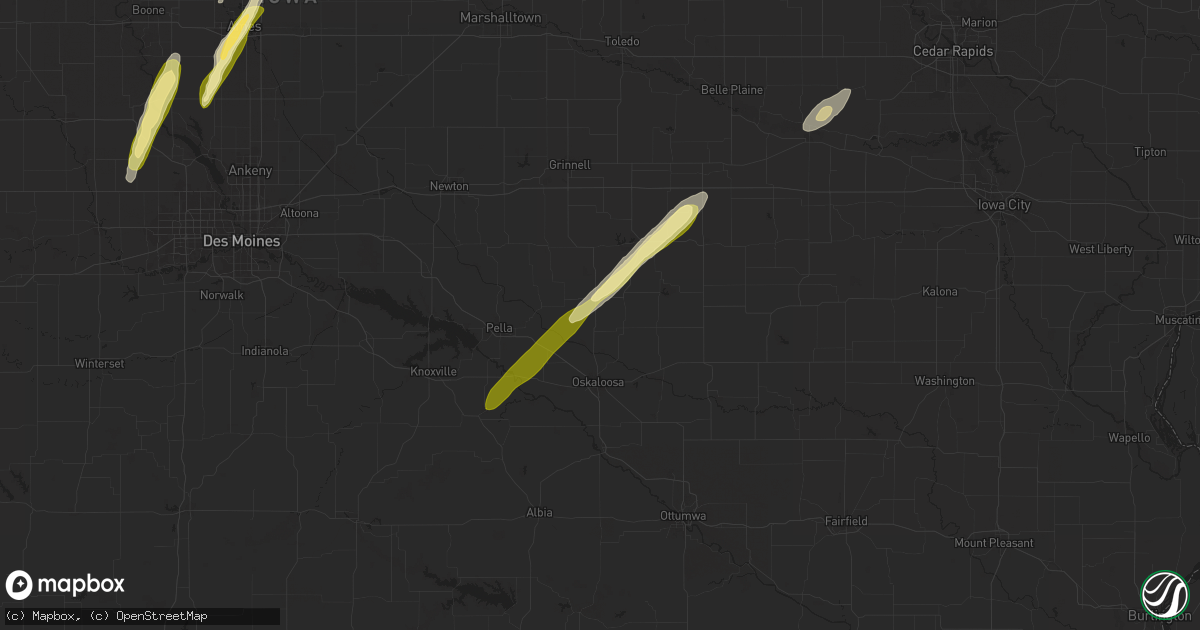 Hail map in New Sharon, IA on March 18, 2025