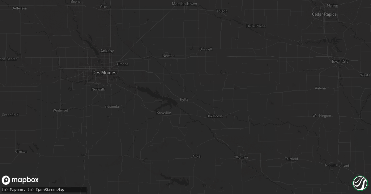 Hail map in Pella, IA on March 18, 2025