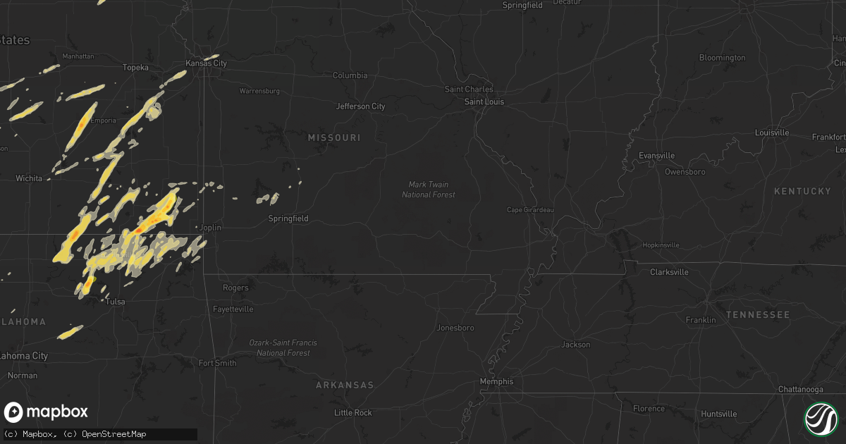 Hail map on March 19, 2011