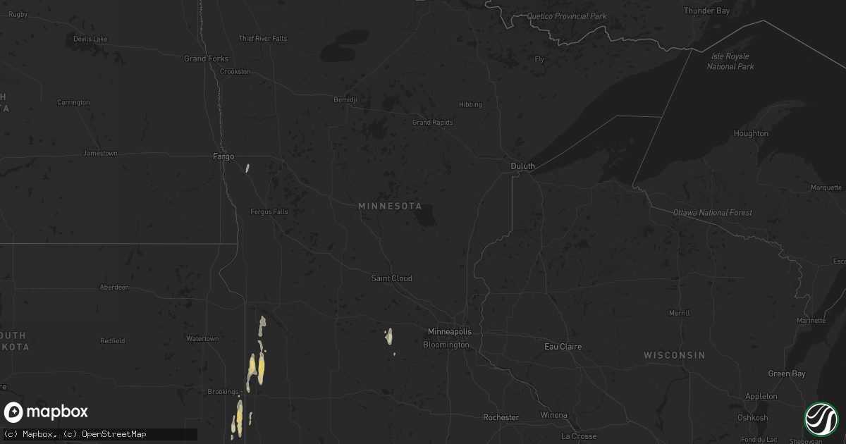 Hail map in Minnesota on March 19, 2012