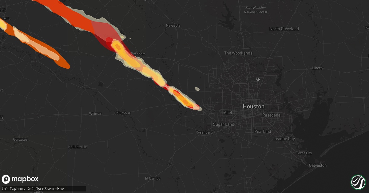 Hail map in Brookshire, TX on March 19, 2013