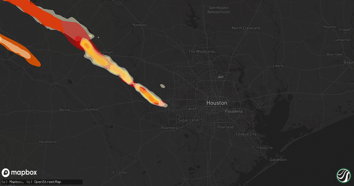 Hail map in Katy, TX on March 19, 2013