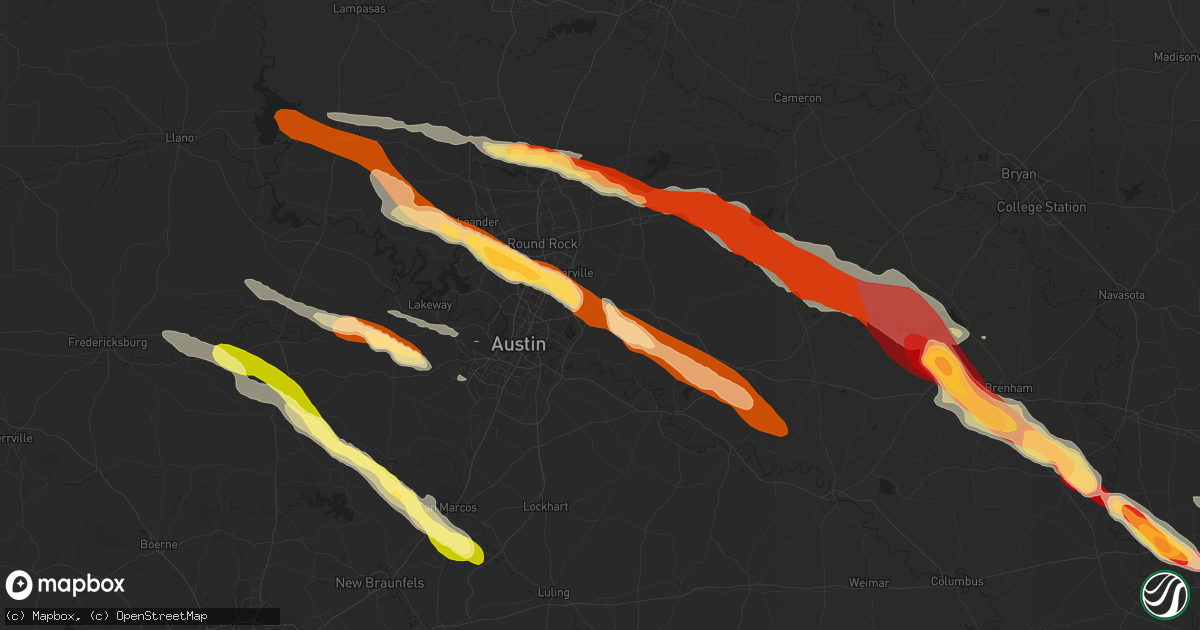 Hail map in Manor, TX on March 19, 2013