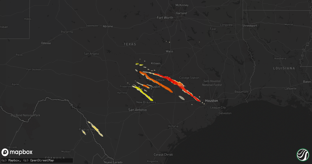 Hail map on March 19, 2013