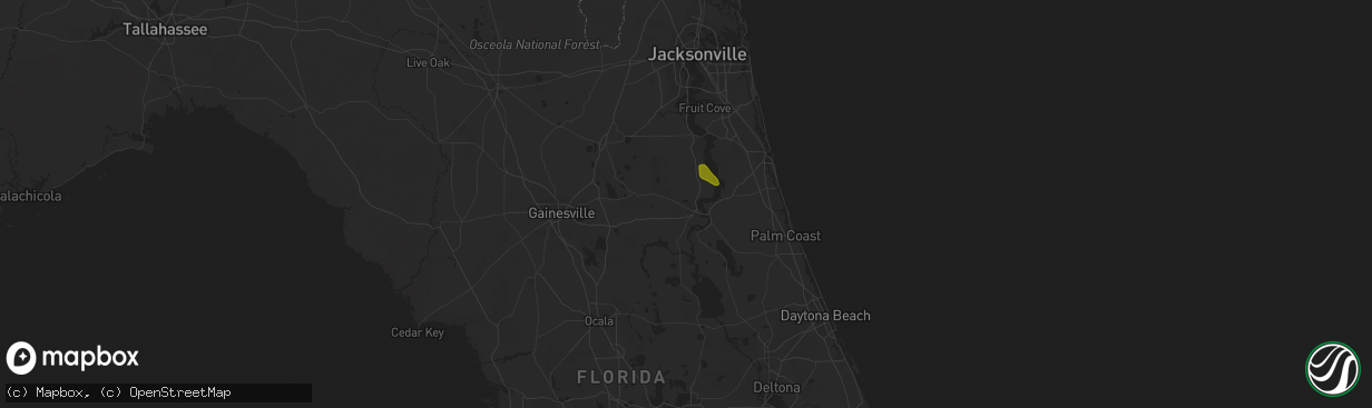 Hail map in Palatka, FL on March 19, 2015