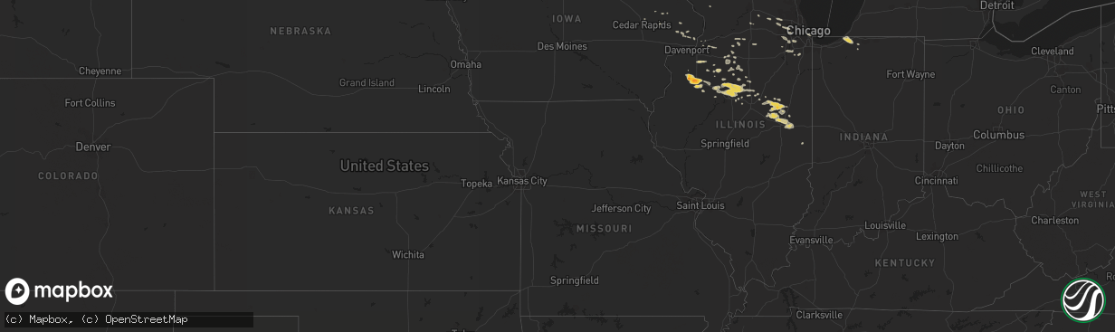 Hail map on March 19, 2017