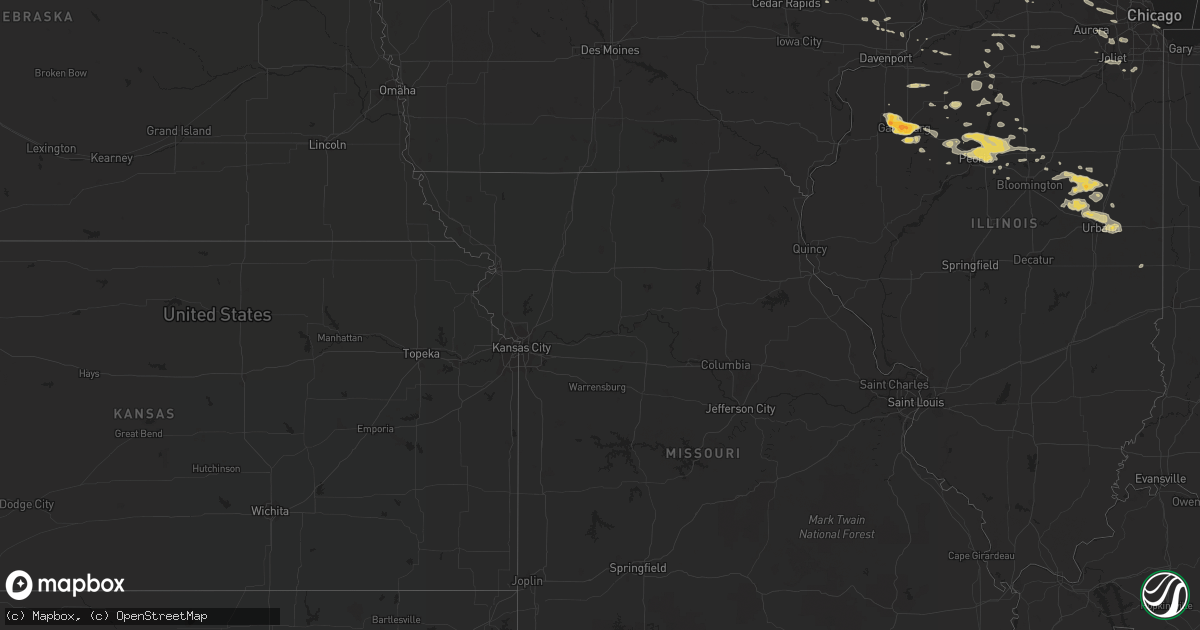 Hail map on March 19, 2017