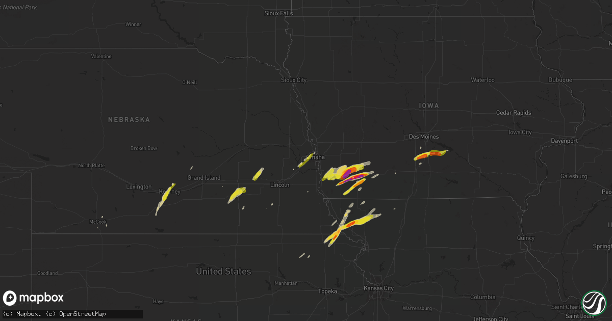 Hail map on March 19, 2020