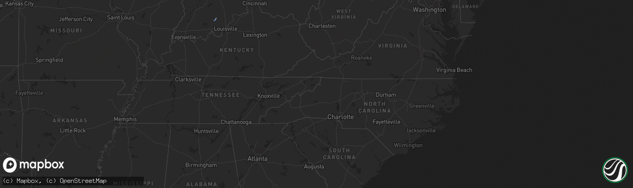 Hail map in Georgia on March 19, 2022