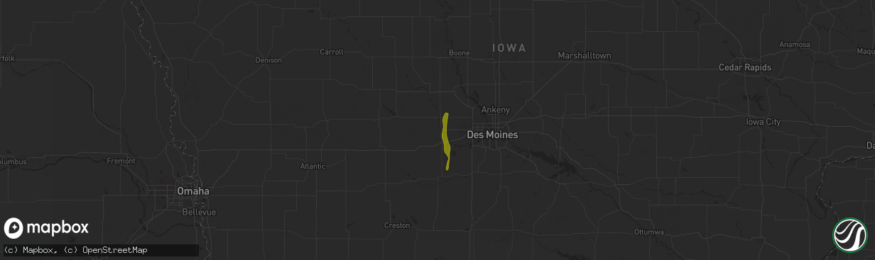 Hail map in Adel, IA on March 19, 2025