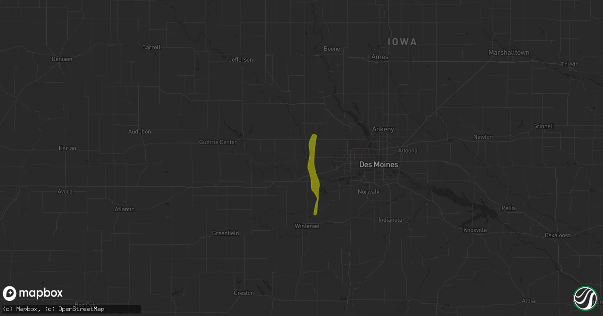 Hail map in Adel, IA on March 19, 2025