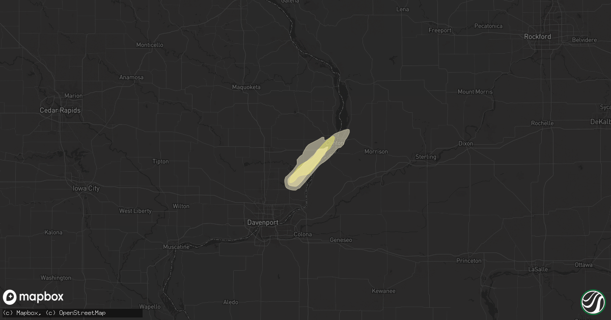 Hail map in Camanche, IA on March 19, 2025