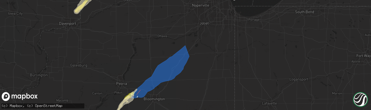 Hail Map in Dwight, IL on March 19, 2025 - HailTrace