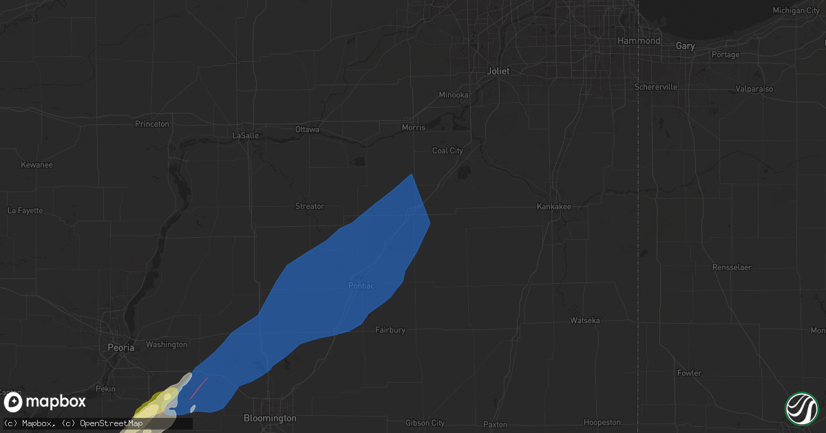 Hail Map in Dwight, IL on March 19, 2025 - HailTrace