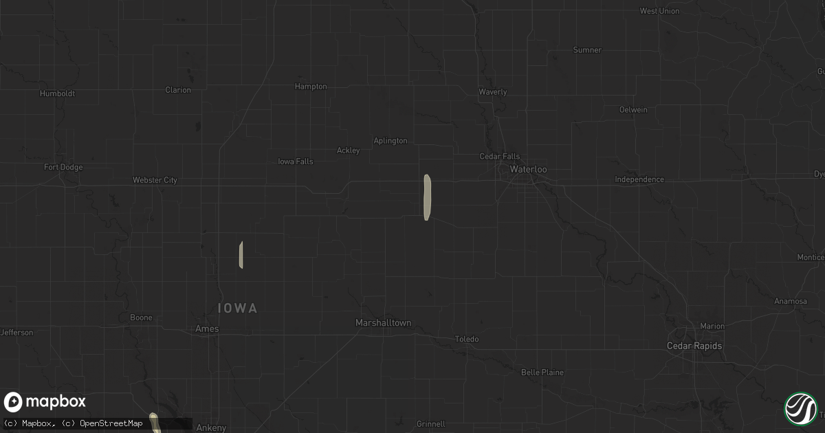 Hail map in Grundy Center, IA on March 19, 2025