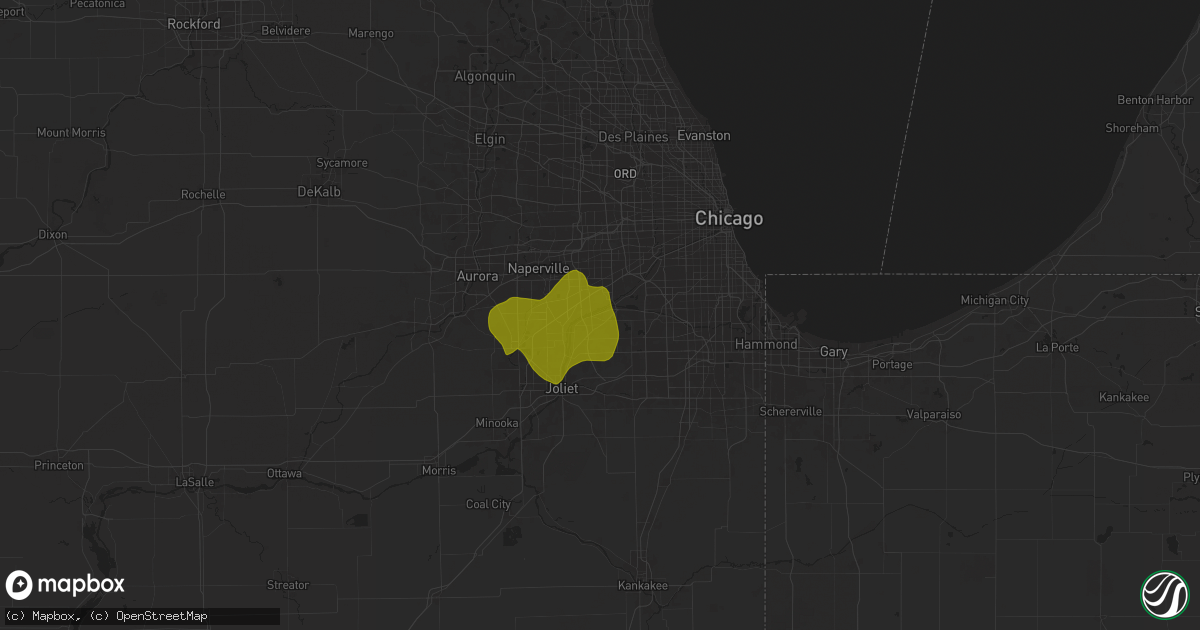 Hail map in Lemont, IL on March 19, 2025