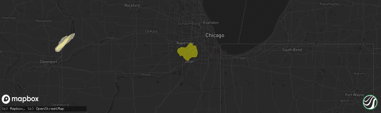 Hail map in Lockport, IL on March 19, 2025