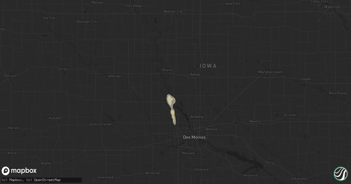 Hail map in Madrid, IA on March 19, 2025