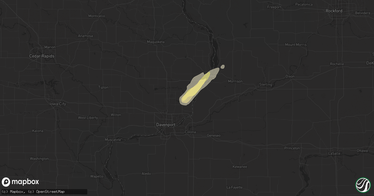 Hail map in Princeton, IA on March 19, 2025