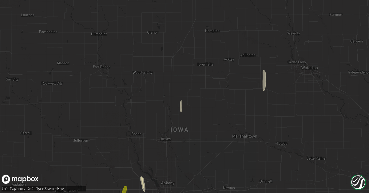 Hail map in Radcliffe, IA on March 19, 2025